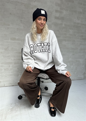 Heavy crewneck sweat Light Grey Melange ROTATE SUNDAY
